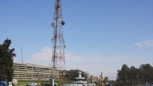 An Ethio Telecoms mast in Mekelle. Safaricom Ethiopia will be its first private sector competitor (A.Savin/FAL 1.3)